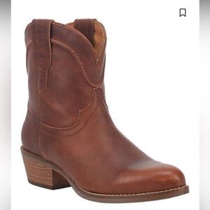 Dingo Tan Leather Ankle Booties